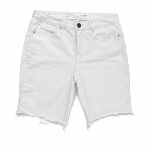 Seven7 White Denim Bermuda Shorts